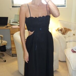 Moon River Side Cut/Back Cut Out Dress